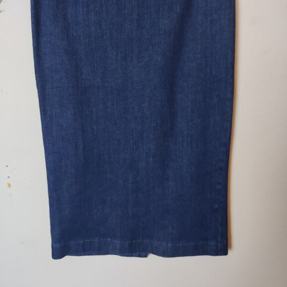 Moods of Florence Italy Stretch Denim Lace Up Midi Pencil Sailor Skirt Small - Picture 4 of 11
